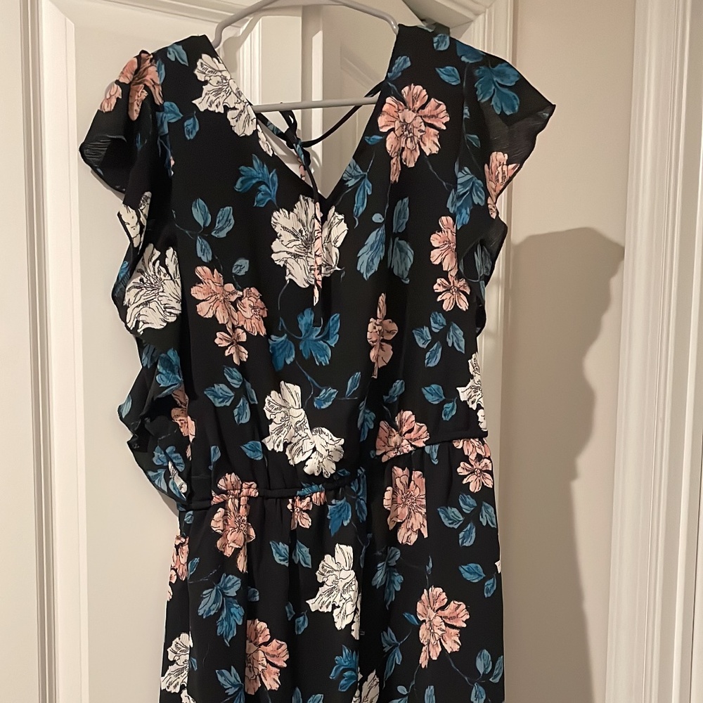 Blue floral dress